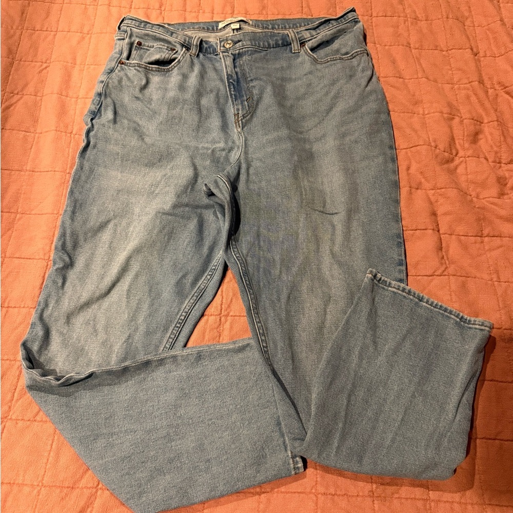 Abercrombie & Fitch curve love ultra high-rise 90s Slim straight jeans